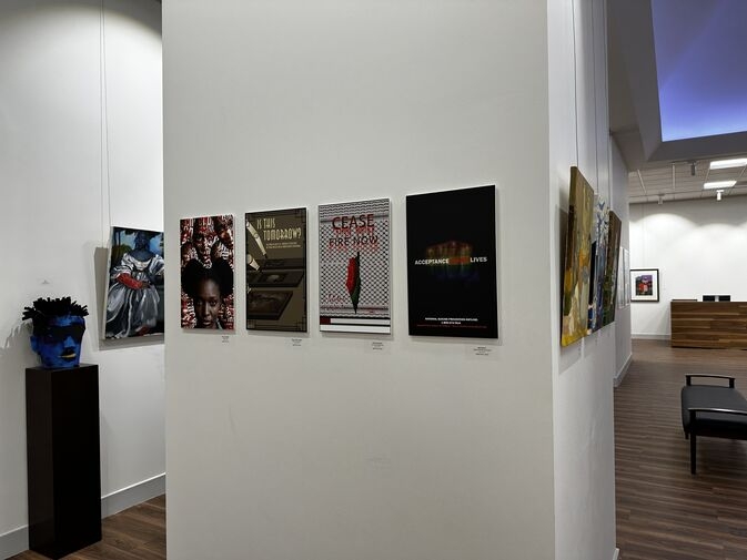 Art on display in the NCCU art gallery