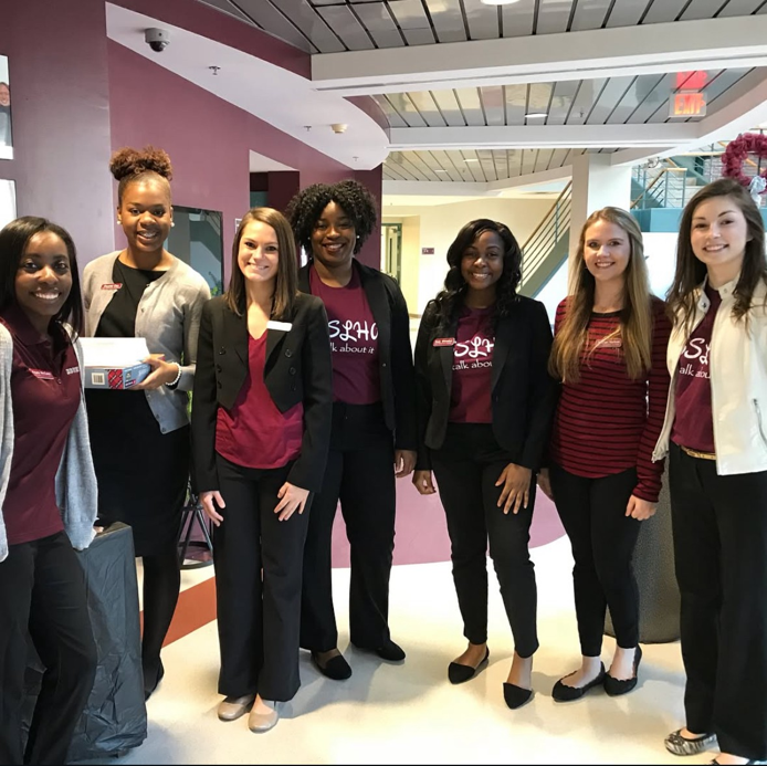 Group of students smiling