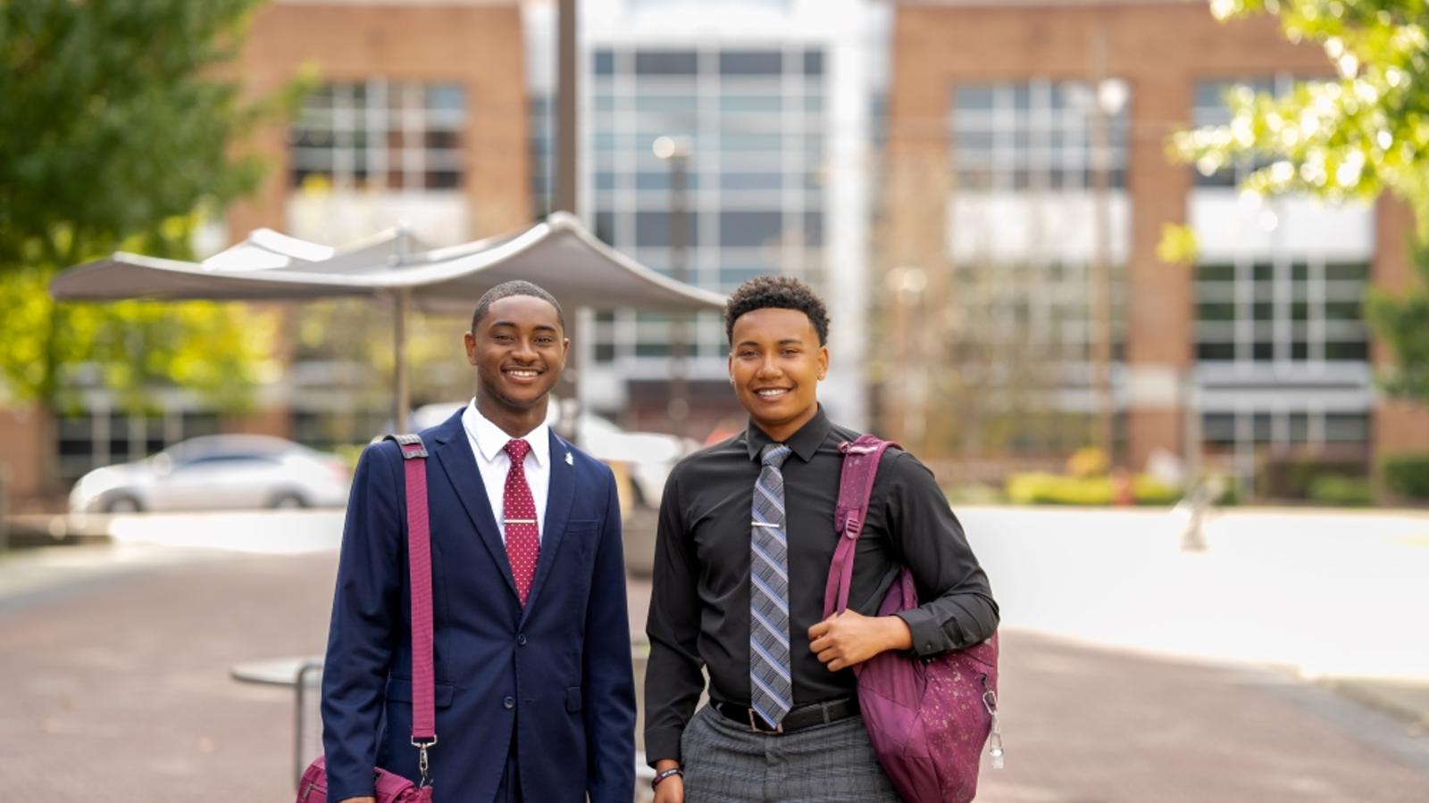 Students with Bags