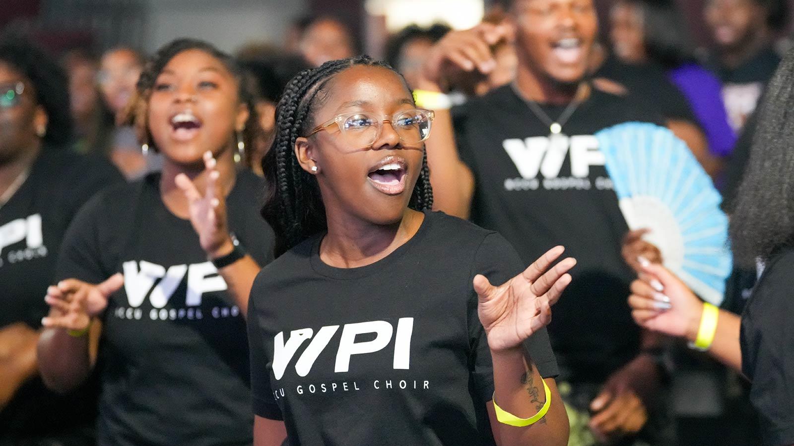 NCCU gospel choir singing