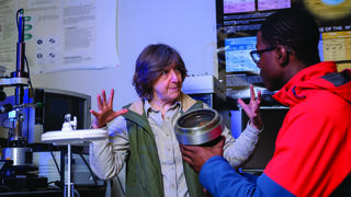 Diane Markoff, Ph.D., with student researcher Erem Ujah