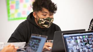 Student in Face Covering5 Indoors