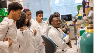 STEM Students in a lab.