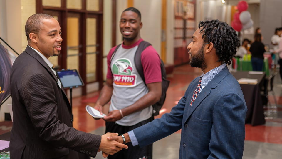 A Employer meeting with NCCU Students