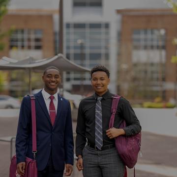 Students with Bags