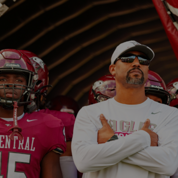 NCCU Coach and Football player